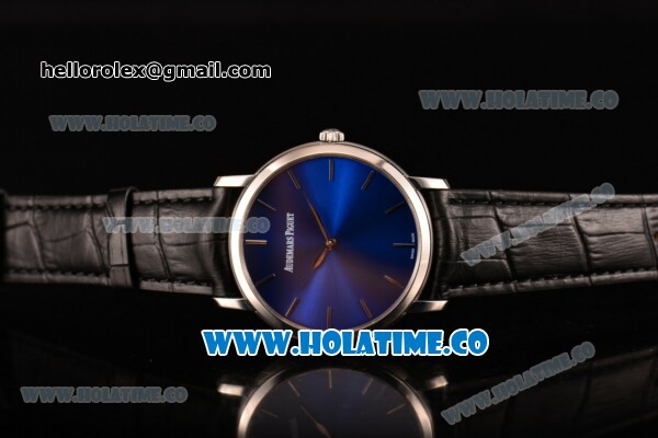 Audemars Piguet Jules Audemars Miyota 9015 Automatic Steel Case with Blue Dial and Silver Stick Markers - Click Image to Close